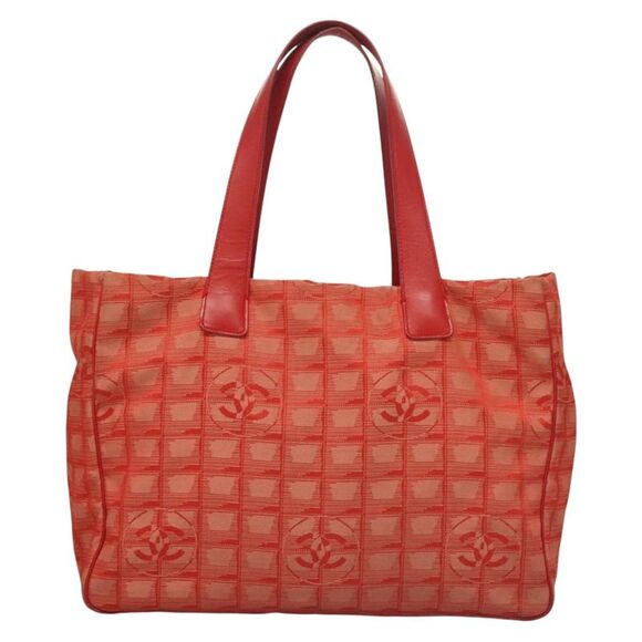 Chanel Travel Line Red Nylon Tote Bag (Pre-Owned) - Picture 1 of 16
